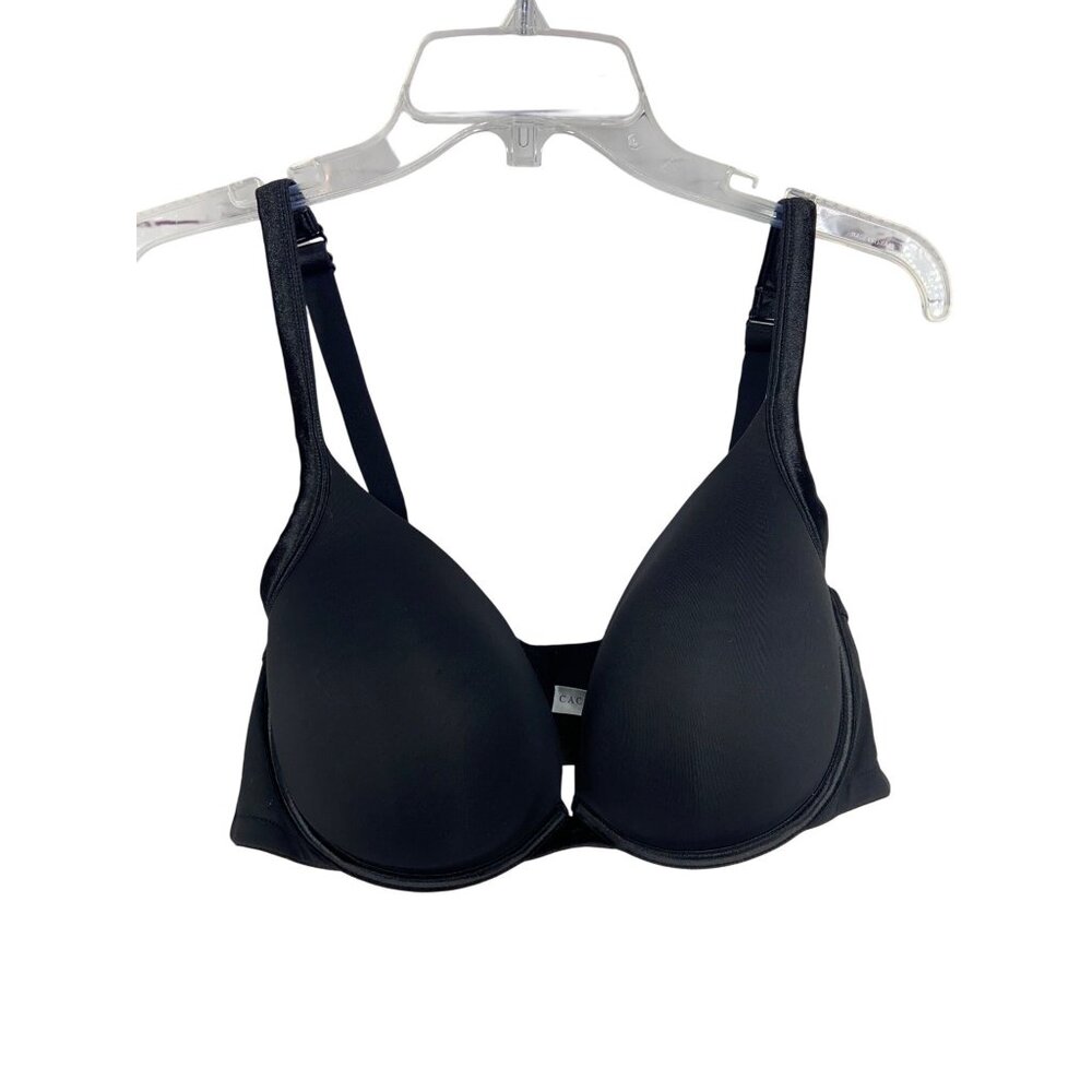 Cacique Black Padded Adjustable Hook eye Closure Bra Size‎ 46C